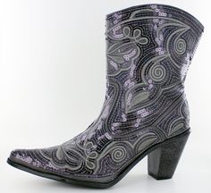 We are dressing up the country cowgirl look with a sassy layer of sequin on a versatile grey color. It's a bold move, but these Helen's Heart short boots are a complete fashion statement. *Boots are available in whole sizes only (5-11). *Helen's Heart sequin boots tend to run a little bigger. If you're a half size then you'll want to go down to the next whole size. For example, if you're typically a size 8.5, then you'll want to go with a size 8. If you have questions concerning sizing for your Sparkly Cowboy Boots, Heart Boots, Exotic Shoes, Dress Extender, Lane Boots, Cowgirl Look, Sequin Boots, Boot Bling, Western Women