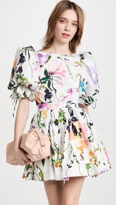 Fast Free Shipping & Free Returns on Aje Drift Puff Sleeve Mini Dress at Shopbop. Shop new arrivals from Aje at Shopbop.com Glam Boho, Puff Sleeve Mini Dress, Eclectic Design, China Fashion, Mini Dress With Sleeves, Curator Style, Edgy Fashion, Puff Sleeves, Occasion Dresses