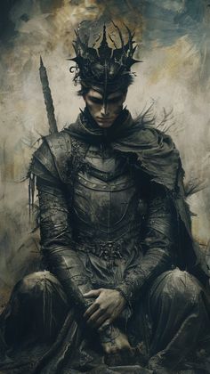 Dark prince Dark Royal Fantasy Aesthetic, Dark Fantasy Astethic, Oberon King Of The Fairies, Elven Prince Aesthetic, Dark Magic Aesthetic Male, Fantasy King Aesthetic, Demon Prince Aesthetic, Dark Haired Male Character Art, Fae King Aesthetic