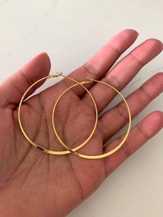 60MM Thin Corrugated Hoops in 18K Gold Filled Gold Hoops image 4 Hoops Gold, Gold Filled Hoops, Gold Filled Earrings, Solid Gold Jewelry, Gold Hoops, Gold Filled Jewelry, Diamond Cut, Earrings Gold, Jewelry Pieces