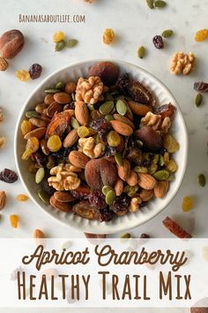 healthy trail mix with dried fruit Banana Chip Trail Mix Healthy Snacks, Trail Mix Without Raisins, Fall Trail Mix Ideas Nut Free, Trail Mix With Dried Fruit, Healthy Crunchy Snacks, Seed Trail Mix Nut Free, Cholesterol Friendly Recipes