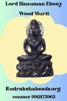 Lord Hanuman Ebony Wood Murti Hanuman Statue, Lord Hanuman