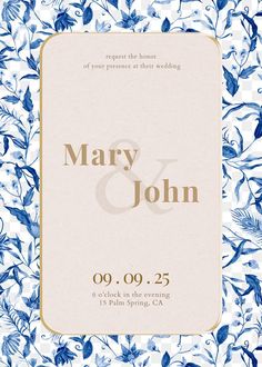 Template Flower, Palm Spring, Date Invitation, Invitation Wedding, Save The Date Invitations, Wedding Invite, Flower Illustration, Wedding Saving