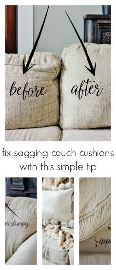 how to fix sofa cushions with this simple tip