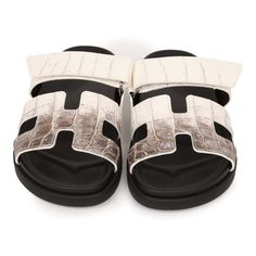 This pair of Cypre Techno sandals are inHimalaya Matte Crocodile and feature the iconic H and a velcro crossover strap. Origin: ItalyCondition: New and  never wornAccompanied by: Hermes box, dustbags, ribbonSize: 38 EU Hermes Himalayan, Hermes Shoes, Hermes Box, Madison Avenue, Himalayan, Crossover, Couture, Sandals