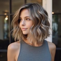 Short To Mid Length Hair Styles, Mid Bobs For Fine Hair, Shoulder Length Hair With Layers Brunette, Trendy Long Bob Hairstyles, Mid Length A Line Haircut, Bob Hairstyles Blonde Highlights, 2024 Mid Length Hairstyles, Bluntcut Bob Brunette, Mum Bob