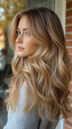 Dirty Blonde Delight: 25 Hair Ideas for 2024 Natural Balayage Blonde Sun Kissed, Caramel Balayage On Dirty Blonde Hair, Prettiest Blonde Hair Color, Honey Blonde Dimensional Hair, Baby Lights Hair Dirty Blonde, Adding Blonde To Brown Hair, Dark Blonde Hair With Dark Roots, Golden Blonde Long Hair, Golden Blonde Brown Hair