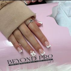 White Frenchies With Design Nails, Nailart French, Beginner Nail Designs, Gel French Manicure, Baby Pink Nails, Work Nails