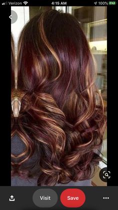 Red Caramel Highlights, Pelo Color Vino, Red Blonde, Red Ombre Hair, Color Balayage, Balayage Ombre, Caramel Highlights, Brunette Color, Pretty Hair Color