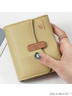 BagForLove - Sleek Minimalist Wallet: Compact Fashionable Purse for Everyday Essentials Casual Beige Wallet For Daily Use, Casual Beige Wallets For Daily Use, Trendy Daily Use Card Holder, Casual Wallet For Gift, Daily Use Beige Coin Purse, Trendy Beige Wallet For Daily Use, Trendy Green Wallets For Everyday Use, Stylish Purse, Minimalist Pattern