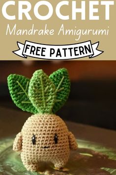 crochet handmade amigurmi free pattern for a cute little radish