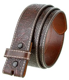 PRICES MAY VARY. Made from 100% high quality, one-piece cowhide leather. Backed with a Lifetime Warranty. 8-9 oz or 3.5mm thick vegetable tanned leather with a gorgeous floral tooled design. Convenient snap system for interchanging buckles making it a versatile strap for different occasions. 1.5 inches wide. Comes with 5 holes for plenty of room for adjustments. Our belts are measured from the fold where the buckle is to the middle hole. If you want to get your best size, measure a belt the work Classic Leather Belt Buckles For Rodeo, Hand Tooled Leather Belt Buckles For Rodeo, Brown Leather Rodeo Belt, Brown Leather Belt For Rodeo, Classic Hand-tooled Leather Belt, Classic Hand Tooled Brown Belt Buckles, Classic Brown Hand Tooled Belt Buckles, Classic Hand Tooled Leather Belt Buckles, Classic Hand Tooled Leather Belt