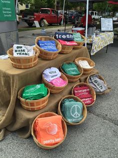 an image of some baskets on a table