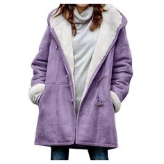 Peacoats For Plus Size Curvy, Cheap Solid Color Sweater Coat With Pockets, Plus Size Coat Winter, Plus Size Coats & Jackets, Winter Jackets Women Parka, Sherpa Coat, Cozy Coats, Velvet Coat, Jackets Women