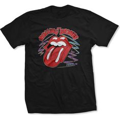 Make a Statement: Rock 'n' Roll StyleUnleash your inner rock star with our officially licensed Rolling Stones T-shirt. Made for the true fan, this piece is an essential addition to any music lover's wardrobe, offering a stylish way to showcase your love for one of the greatest rock bands ever.Timeless Design Meets Modern ComfortIconic Design: This T-shirt features the classic Rolling Stones tongue logo, instantly recognizable and synonymous with the rebellious spirit of rock 'n' roll.Quality Mat Greatest Rock Bands, Screen Printing Designs, High Quality T Shirts, Rolling Stones, Black Tshirt, Unisex T Shirt, Shirts Tops, Mens T, Shirt Designs