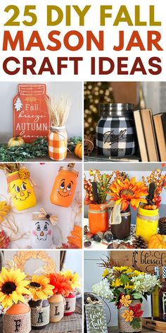 Create beautiful rustic fall decorations with these DIY fall mason jar crafts. Transform ordinary jars into stunning autumn table centerpieces, candle holders, and home decor pieces. Get inspired by pumpkin-themed designs, burlap and lace accents, and cozy candle-lit creations. These easy and creative fall crafts projects are perfect for adding a touch of harvest charm to your home. Try these fun and budget-friendly ideas to elevate your fall decor with charming mason jar crafts. Fall Diy Decor Crafts, Autumn Table Centerpieces, Rustic Fall Decorations, Upcycle Jars, Fall Mason Jar Crafts, Pilgrim Hats, Jar Decorations, Fall Crafts For Adults, Jar Projects