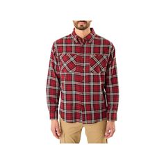 Explore your world in comfort and style with this men's flannel shirt from Smith's Workwear. Brushed flannel fabric Underarm gusset Button-down collar Button front 2-pocket Long sleevesFIT & SIZING Regular fitFABRIC & CARE Cotton Machine wash Imported Size: XXL. Color: Red. Gender: male. Age Group: adult. Material: Flannel|Cotton. Outdoor Flannel Shirt With Pockets, Flannel Shirt With Pockets For Outdoor, Relaxed Fit Flannel Shirt With Pockets, Collared Flannel Shirt With Pockets, Red Winter Flannel Shirt With Pockets, Casual Red Shirt For Outdoors, Red Cotton Flannel Shirt With Pockets, Casual Red Shirt For Outdoor, Mens Flannel Shirt