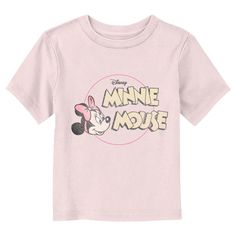 Who knew that dressing "mousey" could be so cute!? Celebrate Walt Disney's most iconic character with this officially licensed Disney Mickey Mouse and Friends Distressed Minnie Bold Logo Toddlers' Graphic T-shirt! This distressed design features a pink circle with the adorable Minnie and her name in beige lettering printed across the front. Grab some new Mickey and Friends apparel for the youngest members of the family and make their next trip to the Disney parks a memorable one! Mickey Mouse Shorts, Trending Graphic Tees, Pink Circle, Super Hero Outfits, Bold Logo, Graphic Tee Design, Mickey Mouse And Friends, Toddler Boy Outfits, Top Graphic Tees