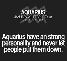 the quote aquarius is written in white on a black background