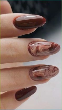 Korean Nail Art, Marble Nail Designs, Fall Nail Trends, Nail Art For Beginners, Sweater Nails, Smink Inspiration, Short Nails Art