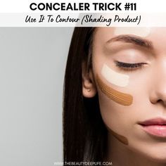 Learn concealer beginner basics and how to use it exactly like the PROs doExpert tipstrickshacks to improve your makeup game Contour With Concealer, Makeup Wrinkles, Using Concealer, Face Contouring Makeup, Color Correcting Cream