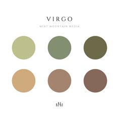 various colors of the word virgo on a white background