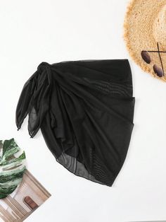 Plus Size Summer Beach Solid Color Mesh Sheer Cover Up Skirt Black    Mesh Fabric Plain  High Stretch  Women Plus Clothing, size features are:Bust: ,Length: ,Sleeve Length: Casual Black Swim Skirt For Beach, Black Summer Swim Skirt For Vacation, Black Swim Skirt For Summer Vacation, Black Summer Swim Skirt For Beach, Casual Black Swim Skirt For Beach Season, Black Swim Skirt For Summer Beach Season, Black Summer Swim Skirt For Beach Season, Black Swim Skirt For Beach Season, Mini Swim Skirt For Spring Beach Outings