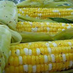 grilled corn on the cob with butter and seasoning