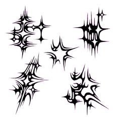 Star Sigil Tattoo, Tattoo Design Sheet, Sigil Star Tattoo, Punk Flash Tattoo, Star Tattoos Designs, Goth Filler Tattoo, Gothic Star Tattoo, Goth Design Graphic