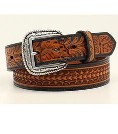 Ariat, Men's Western Tooled Belt, A1020867 Ariat Belts, Cowboy Belts, Western Men, Tooled Belt, Custom Leather Belts, Work Belt, Men Belts, Tool Belt, Western Belts