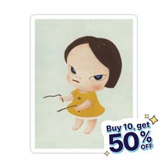 Decorate laptops, Hydro Flasks, cars and more with removable kiss-cut, vinyl decal stickers. Glossy, matte, and transparent options in various sizes. Super durable and water-resistant. yoshitomo nara Yoshitomo Nara, Nara, Science Poster, Sticker Design, Stranger Things Fanart, Decorate Laptops, Sell Your Art, Kiss Cut, Vinyl Decal Stickers