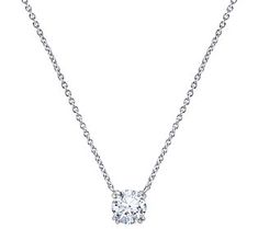 This stunning cubic zirconia Diamonique simulated diamond solitaire is just fine on its own. (It's got a sparkling personality that works the room). Formal Diamond White Solitaire Necklace In Cubic Zirconia, Formal Diamond White Solitaire Necklace With Cubic Zirconia, Cubic Zirconia Necklace With Brilliant Round Cut, Round Cut Cubic Zirconia Necklace With Brilliant Cut, Brilliant Cut Round Cubic Zirconia Necklaces, Formal Solitaire Necklace With Diamond Accents, Formal Round Solitaire Necklace In Cubic Zirconia, Formal Solitaire Cubic Zirconia Diamond Necklace, Formal Solitaire Necklace In Cubic Zirconia