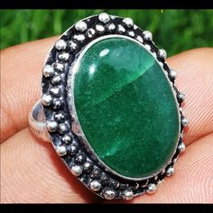 It Is Brand New And In Perfect Condition. Bohemian Green Nickel-free Rings, Artistic Green Nickel-free Jewelry, Artisan Green Nickel-free Necklace, Nickel-free Green Sterling Silver Hoop Earrings, Women Artisans, Womens Jewelry Rings, 925 Sterling Silver Ring, Ring, Sterling Silver Rings