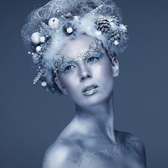 Snow Princess Makeup, Makeup Scrapbook, Snow Hair, Jamaican Art, Snow Texture