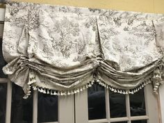 Wide Window London Shade Triple Window, Balloon Shades, Balloon Valance, Wide Window, Faux Roman Shades, Custom Slipcovers, Flat Roman Shade, Double Window, Drapery Designs