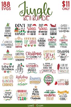 the christmas bundle is available for $ 1 each and includes all kinds of holiday lettering