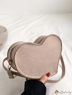 BirdinBag - Polyester Heart Design Novelty Bag for Everyday Style Trendy Everyday Heart-shaped Bag, Trendy Heart-shaped Daily Use Bag, Trendy Heart-shaped Bag For Daily Use, Trendy Heart-shaped Bags For Daily Use, Casual Heart-shaped Bag For Daily Use, Trendy Heart-shaped Travel Bag, Heart-shaped Shoulder Bag For Daily Use, Heart-shaped Bag With Removable Pouch For Everyday Use, Heart-shaped Bags With Removable Pouch For Everyday Use