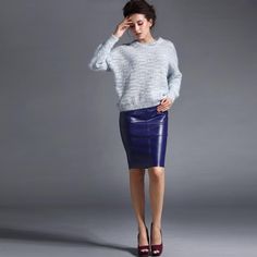 Mode Rock, Unique Skirts, Metallic Skirt, Womens Pencil Skirts, Leather Pencil Skirt, Fall Wardrobe, Hip Length, Skirt Fashion, Denim Skirt