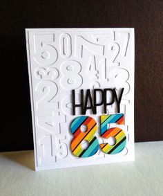 a happy birthday card with the number 35 on it