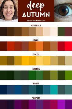 Radiantly Dressed, Autumn Color Palette, Deep Winter Colors