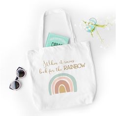 Cute Canvas Shopping Bag Gift, Cute Canvas Shoulder Bag For Gifts, Cute Canvas Shoulder Bag For Gift, Cute Rainbow School Bag, Cute Rainbow School Bags, Cute Daily Use Tote Diaper Bag, Cute Tote Diaper Bag For Daily Use, Cute Canvas Tote Bag For Everyday Use, Cute Multicolor Canvas Bag For Gift