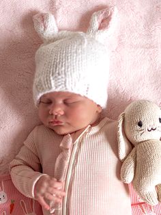 Soft hand knit beanie hat in Creamy White has stand-up bunny ears lined in Blush Pink yarn. Perfect for Easter and Halloween wear, or anytime you want to look adorbs like a cute little cottontail!!• Hand Knit in China• 100% Acrylic Knit Bunny Hat, Knit Bunny, Bunny Hat, Pink Yarn, Bunny Ears, Knit Beanie Hat, Bunny Ear, Soft Hands, Soft Hand