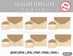 envelope templates with die cut out