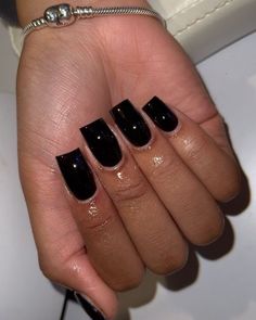 Black Acrylic Nails, Short Acrylic Nails Designs, Pink Acrylic Nails, Square Acrylic Nails, Fire Nails, Pretty Acrylic Nails