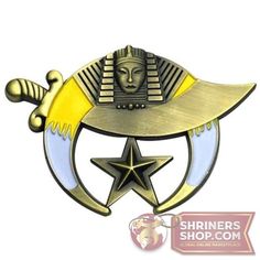 Shriner Car Emblem 3D Antique Gold  Size: 3"Main Material: MetalMetal Type: ... {  #Home #ShopFootwear #BaseballShoes #BasketballShoes #FootballShoes #GolfShoes #KicksForACause #LacrosseShoes #LifestyleFootwear #PaintedShoes #ReadyToShip #RunningShoes #TrackAndFieldShoes #SignatureCollection #KingOfJUCO #EricSim #MiggyLocker #MiguelRojas #PitchingNinja #RobFriedman #SkateboardingShoes #Slides #Sandals #SoccerShoes #SoftballShoes #TennisShoes #WeddingShoes #CreateYourOwnDesign #OrderForm #Pri... Car Gold, Car Emblem, Soccer Shoes