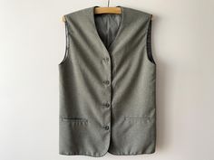 Vintage Women's loden vest, gray long dirndl waistcoat, Austrian vest, ethnic trachten folk vest, festival top, gift idea for grandma, size large Measurements: Length: 29" Pit to pit: 20.5" Please check measurements to insure a proper fit. Remember to allow yourself some extra room for movement. You can compare these with something from your closet that fits you well. Please convo me if you need additional measurements. Condition: Very good vintage Condition SHIPPING * I ship worldwide via Prior Long Dirndl, Folk Vest, Gift Idea For Grandma, Gilet Long, Festival Tops, Vest Outfits, Western Outfits, Buy Vintage, Womens Vest