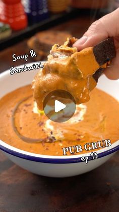 George Darbyshire on Instagram: "Soup & Sandwich - Pub Grub Episode 13

In this series, I’ll be showing you how to cook Delicious British Pub Food!

Roast Tomato Soup with Toasted Cheese & Pickle Sandwiches

Ingredients (Serves 4):

For the soup:
1.5kg mixed tomatoes
1 large onion, quartered
2 sweet pointed peppers, halved and deseeded
2 red chillies, halved
2 garlic bulbs, tops sliced off to expose cloves
4 tbsp olive oil
1 cup fresh basil leaves
3 tbsp tomato purée
1 pint chicken stock
100ml double cream
Salt and pepper to taste

For the toasted sandwiches:
4 slices of sourdough bread
2 tbsp butter
2 tbsp pickle or chutney
75g spicy red Leicester cheese, grated
75g extra mature cheddar, grated - @macburnhamfamilybutchers 

For garnish:
Olive oil, cream, and chilli flakes

Method:

Prehea Roast Tomato Soup, Cheese And Pickle Sandwich, Red Leicester Cheese, Soup Sandwich, Toasted Cheese, Toasted Sandwiches, Pub Grub, Garlic Bulbs, Roasted Tomato Soup