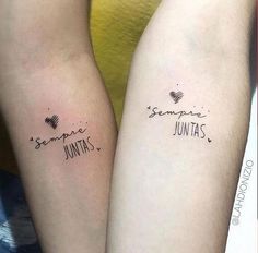 two people with matching tattoos on their arms that say, summer and jontass