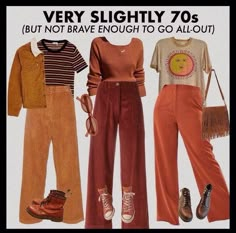 Vintage 70s Sewing Patterns, Seventies Aesthetic Outfits, 70s Aesthetic Fashion Winter, Seventies Inspired Outfits, 70s Outfits School, Fall 70s Fashion, 70s Inspired Outfits Summer, Retro Fashion 70s Outfits Inspiration, 70s Fall Aesthetic