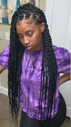 Havana Twist Braids, Straight Human Hair Bundles, Braided Hairstyles For Black Women Cornrows, Havana Twist, Braided Ponytail Hairstyles, Girls Hairstyles Braids